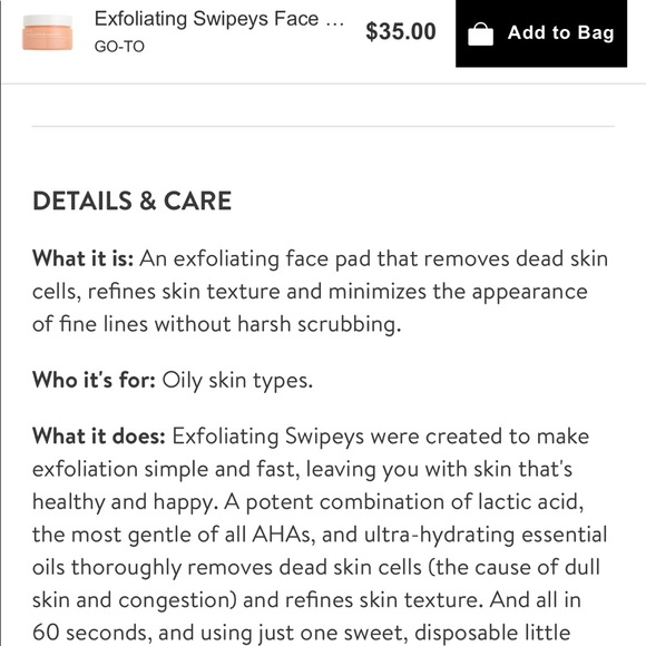 Exfoliating swipeys 50 pads - Picture 2 of 2